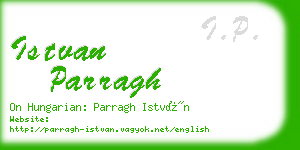 istvan parragh business card